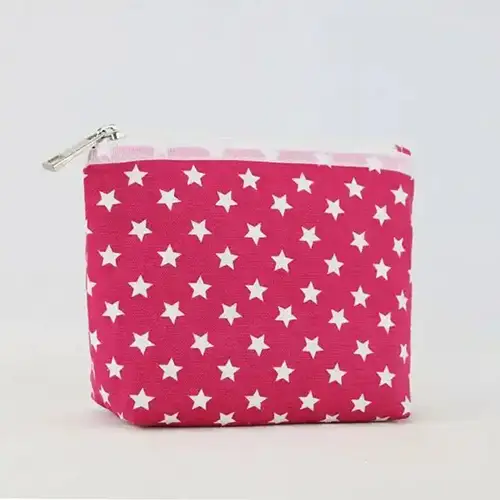 Portable Star Zipper Canvas Makeup Brush Travel Case Women's Dopp Kit